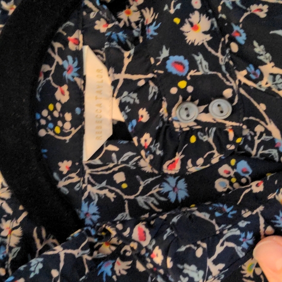 REBECCA TAYLOR SILK VIVIANNA VINE JACQUARD DRESS - Picture 9 of 10